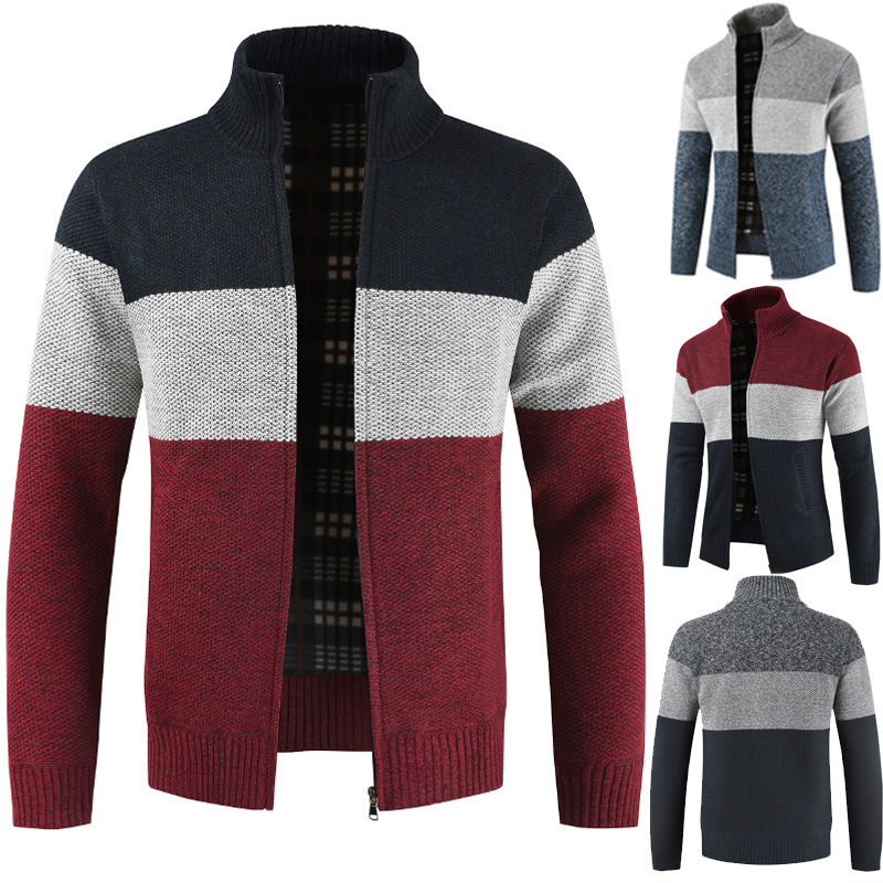새로운 스트 라이프 겨울 스웨터 남성 카디건 캐시미어 스탠드 칼라 지퍼 2020 판매 패션 캐주얼 모든 경기 거리 Hipster